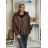 Bunda  na zips dlhý rukáv dámska  (S/M/L,XL,XXL) TALIANSKA MÓDA PMWSW26B6102-1 <div><p>XXS</p></div> hnedá