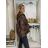 Bunda  na zips dlhý rukáv dámska  (S/M/L,XL,XXL) TALIANSKA MÓDA PMWSW26B6102-1 <div><p>XXS</p></div> hnedá