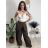 Kalhoty dlouhé elegantní dámské JITKA (S/M/L ONE SIZE) ITALSKÁ MÓDA IM426070/DU