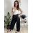 Kalhoty dlouhé elegantní dámské JITKA (S/M/L ONE SIZE) ITALSKÁ MÓDA IM426070/DU