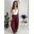 Kalhoty dlouhé elegantní dámské JITKA (S/M/L ONE SIZE) ITALSKÁ MÓDA IM426070/DU