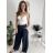 Kalhoty dlouhé elegantní dámské JITKA (S/M/L ONE SIZE) ITALSKÁ MÓDA IM426070/DU