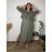Letní komplet šaty letní a cardigan dámské nadrozměr (48/50/52 ONE SIZE) ITALSKÁ MÓDA IMSM26232535/DUR 48/50/52 béžová