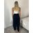 Kalhoty letní s páskem dámské (S/M/L ONE SIZE) ITALSKÁ MÓDA IM42645689