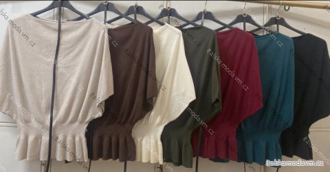 Svetr krátký rukáv dámský (S/M/L ONE SIZE) ITALSKÁ MÓDA IMC260240
