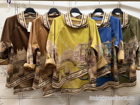 Tunika dlhý rukáv dámske nadrozmer (XL/2XL/3XL ONE SIZE) TALIANSKA MÓDA IMC260248