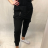 Tepláky baggy dlouhé dámské zip (S/M ONE SIZE) ITALSKÁ MÓDA IMD20250/DUR S/M Černá