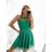 Šaty společenské krátké bez rukávu dámské Oriana (S/M ONE SIZE) ITALSKÁ MÓDA IM3236287/DUR sv, modrá S/M/L
