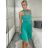 Šaty společenské krátké bez rukávu dámské Oriana (S/M ONE SIZE) ITALSKÁ MÓDA IM3236287/DUR sv, modrá S/M/L