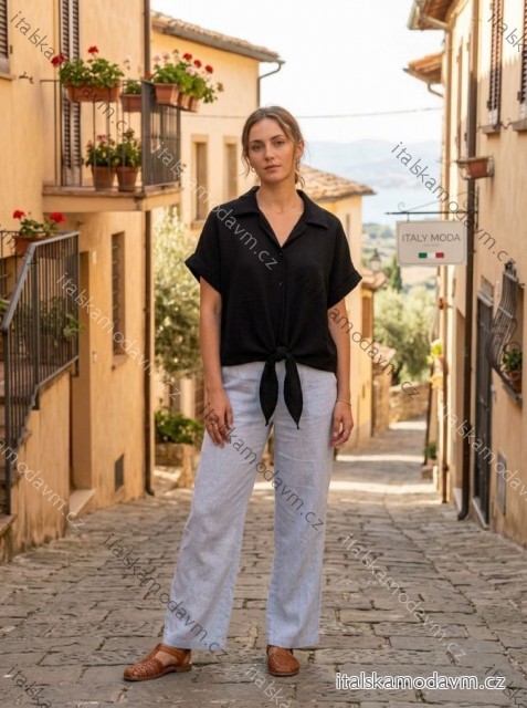 Košile krátký rukáv dámská (S/M/L ONE SIZE) ITALSKÁ MÓDA IMC260150/DUR