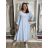 Šaty dlouhý rukáv dámské (S/M/L ONE SIZE) ITALSKÁ MÓDA IMPLO2626A175/DUR S/M/L zelená khaki