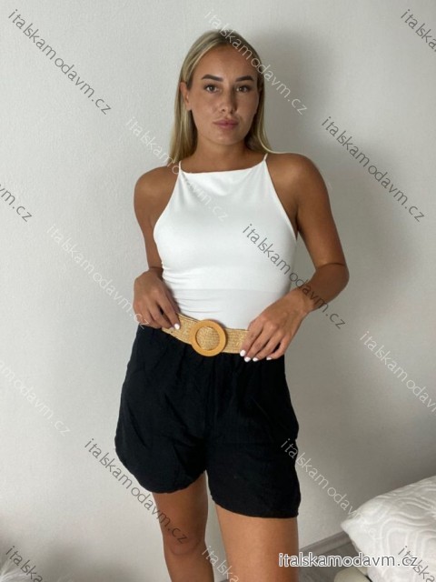 Kraťasy s páskem dámské (S/M/L ONE SIZE) ITALSKÁ MÓDA IMPMNC260005/DUR S/M/L Černá