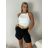 Kraťasy s páskem dámské (S/M/L ONE SIZE) ITALSKÁ MÓDA IMPMNC260005/DUR S/M/L Černá