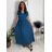 Šaty dlhé voľnočasové krátky rukáv dámske MARIA (XS/S/M ONE SIZE) TALIANSKA MÓDA IMD2525369/DUR béžová XS/S/M