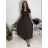 Šaty dlhé voľnočasové krátky rukáv dámske MARIA (XS/S/M ONE SIZE) TALIANSKA MÓDA IMD2525369/DUR béžová XS/S/M