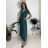 Šaty dlhé voľnočasové krátky rukáv dámske MARIA (XS/S/M ONE SIZE) TALIANSKA MÓDA IMD2525369/DUR béžová XS/S/M