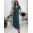 Šaty dlhé voľnočasové krátky rukáv dámske MARIA (XS/S/M ONE SIZE) TALIANSKA MÓDA IMD2525369/DUR béžová XS/S/M