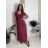 Šaty dlhé voľnočasové krátky rukáv dámske MARIA (XS/S/M ONE SIZE) TALIANSKA MÓDA IMD2525369/DUR béžová XS/S/M