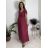 Šaty dlhé voľnočasové krátky rukáv dámske MARIA (XS/S/M ONE SIZE) TALIANSKA MÓDA IMD2525369/DUR béžová XS/S/M
