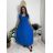 Šaty dlhé voľnočasové krátky rukáv dámske MARIA (XS/S/M ONE SIZE) TALIANSKA MÓDA IMD2525369/DUR béžová XS/S/M