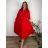 Šaty dlhé košilové  dlouhý rukáv dámske EUGENIE  (S/M/L ONE SIZE) TALIANSKA MÓDA IMSM26000034/DUR <div>
<p>2XL / 3XL</p>
</div> vínová