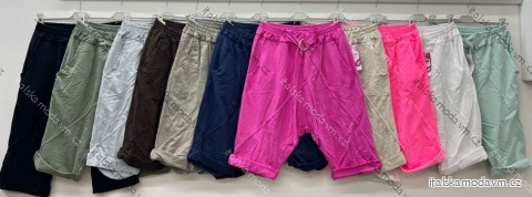 Kraťasy baggy dámské nadrozměr (44/46/48 ONE SIZE) ITALSKÁ MÓDA IM425408/DUR