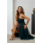 Šaty carmen elegantný na šnurovanie dámske nadrozmer (34-42) POLSKÁ MÓDA PMLWD26MELANIA1 zelená tmavá 42