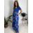 Šaty letní krátký rukáv dámské FIORE (S/M/L ONE SIZE) ITALSKÁ MÓDA IMSM25019/DU -   růžová -   S/M/L