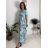 Šaty letní krátký rukáv dámské FLORA (S/M/L ONE SIZE) ITALSKÁ MÓDA IMSM25019-1/DUR světle modrá S/M/L