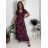 Šaty letní krátký rukáv dámské FLORA (S/M/L ONE SIZE) ITALSKÁ MÓDA IMSM25019-1/DUR světle modrá S/M/L