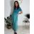 Šaty dlouhé letní žebrované krátký rukáv dámské Maria-M (XS/S/M/L ONE SIZE) ITALSKÁ MÓDA IMSM25128/DUR -   modrá královská -   S/M/L