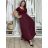 Šaty dlouhé letní žebrované krátký rukáv dámské Maria-M (XS/S/M/L ONE SIZE) ITALSKÁ MÓDA IMSM25128/DUR -   modrá královská -   S/M/L