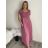 Šaty dlouhé letní žebrované krátký rukáv dámské Maria-M (XS/S/M/L ONE SIZE) ITALSKÁ MÓDA IMSM25128/DUR -   modrá královská -   S/M/L