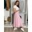 Nohavice letné háremky dlhé dámske (S/M/L ONE SIZE) TALIANSKA MÓDA IMD24199/DUR S/M/L světle růžová