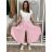 Nohavice letné háremky dlhé dámske (S/M/L ONE SIZE) TALIANSKA MÓDA IMD24199/DUR S/M/L světle růžová