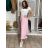 Nohavice letné háremky dlhé dámske (S/M/L ONE SIZE) TALIANSKA MÓDA IMD24199/DUR S/M/L světle růžová