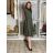 Šaty balónové 3/4 rukáv dámské LORIA (S/M/L ONE SIZE) ITALSKÁ MÓDA  IMPSS269221/DUR S/M/L vínová
