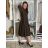 Šaty balónové 3/4 rukáv dámské LORIA (S/M/L ONE SIZE) ITALSKÁ MÓDA  IMPSS269221/DUR S/M/L vínová