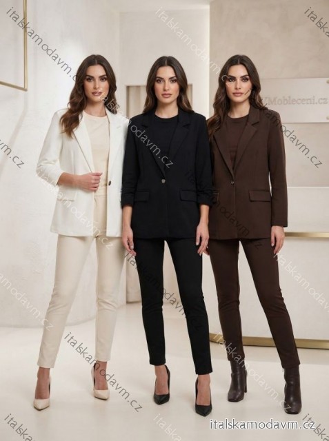 Sako elegantní dlouhý rukáv dámské (S/M/LONE SIZE) ITALSKá MóDA IM326021/DUR