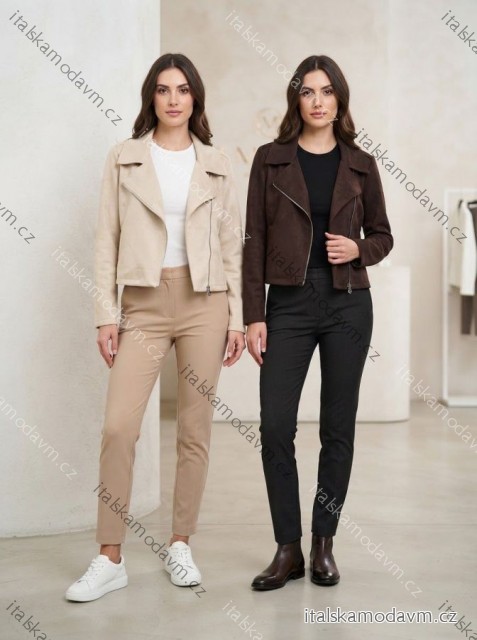 Bunda na zip dlouhýrukáv dámská (S/M/L ONE SIZE) ITALSKá MóDA IM326022/DUR