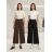 Kalhoty elegantní oversize dlouhé s širokou nohavicí s páskem dámské (S/M/L ONE SIZE) ITALSKá MODA IM3262969/DUR S/M/L béžová