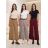 Kalhoty elegantní oversize dlouhé s širokou nohavicí s páskem dámské (S/M/L ONE SIZE) ITALSKá MODA IM3262969/DUR S/M/L béžová