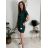 Šaty krátké letní krátký rukáv dámské (XS/S/M ONE SIZE) ITALSKÁ MÓDA IMD25051/DR zelená smaragdová XS/S/M