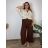 Cardigan krátký na knoflík dlouhý rukáv dámský nadrozměr (46/48/50 ONE SIZE) ITALSKÁ MÓDA IMWBR26001/DUR 46/48/50 béžová
