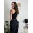 Top croptop na ramínka dámský (XS/S/M ONE SIZE) ITALSKÁ MÓDA IMPLP2620270040/DR tmavě hnědá XS/S/M