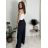 Kalhoty dlouhé elegantní dámské (S/M/L ONE SIZE) ITALSKÁ MÓDA IMSM26004/DR Černá S/M/L