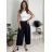 Kalhoty dlouhé volnočasové dámské (S/M/L ONE SIZE) ITALSKÁ MÓDA IMSM2600271/DR Černá S/M/L