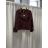 Bunda  dlouhý rukáv dámská (S/M/L ONE SIZE) ITALSKÁ MÓDA implu26834960015/DUR S/M/L vínová