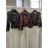 Bunda koženková dlouhý rukáv dámská (S/M/L ONE SIZE) ITALSKÁ MÓDA IMPLU2667023011/DUR S/M/L Černá