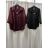 Košile saténová dlouhý rukáv dámské (S/M/L ONE SIZE) ITALSKá MóDA IM3261515/DUR S/M/L vínová